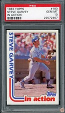 1982 TOPPS IN ACTION STEVE GARVEY #180 PSA 10 POP 70 (467)