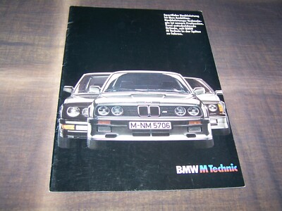 Top Rarity Gorgeous Prestige Brochure BMW M Technic Accessories from 1985!!!