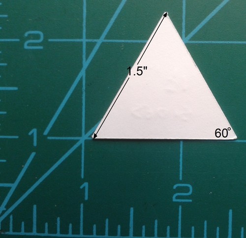 100 60 degree triangle English Paper Piecing Patchwork Quilting Templates 160GSM - Picture 3 of 11