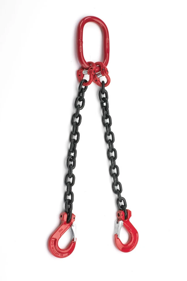 WOLL-SCHAF 2-Strang-Kettengehänge GK8 (Grad 80) - 1 Meter Nutzlänge - für 6 mm Kette 6-8