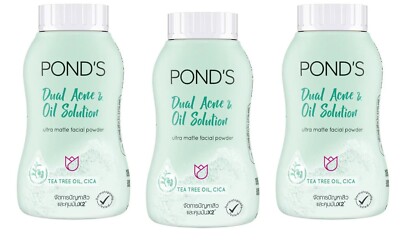 3 x PONDS magic powder Dual acne oil blemish control UV protection cool 50 grams