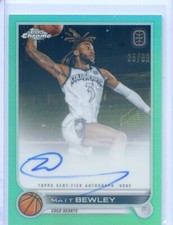 2022-23 Topps Chrome OTE MATT BEWLEY #CA-MBE1 AQUA REFRACTOR AUTO /99