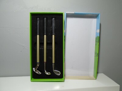 EUREKA BALLPOINT GOLF CLUB PENS SET OF 3 NIP (MF296)