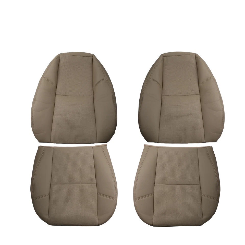 Capa de assento bronzeada traseira inclinada inferior e superior para motorista e passageiro para Cadillac Escalade - Imagem 2 de 4