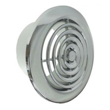 Round Ceiling Diffuser Vent Grille - Polished Chrome Effect Fan Grill 4" 100mm