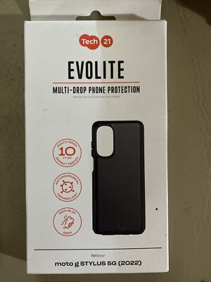 Moto G Stylus 5G 2022 Tech-21 EvoLite Multi-drop Protection Phone Case Blue-New