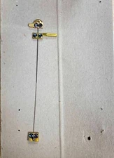 VINTAGE 400 DAY CLOCK SUSPENSION SPRING WITH BLOCKS SCHATZ MIDGET 57 10C NOS