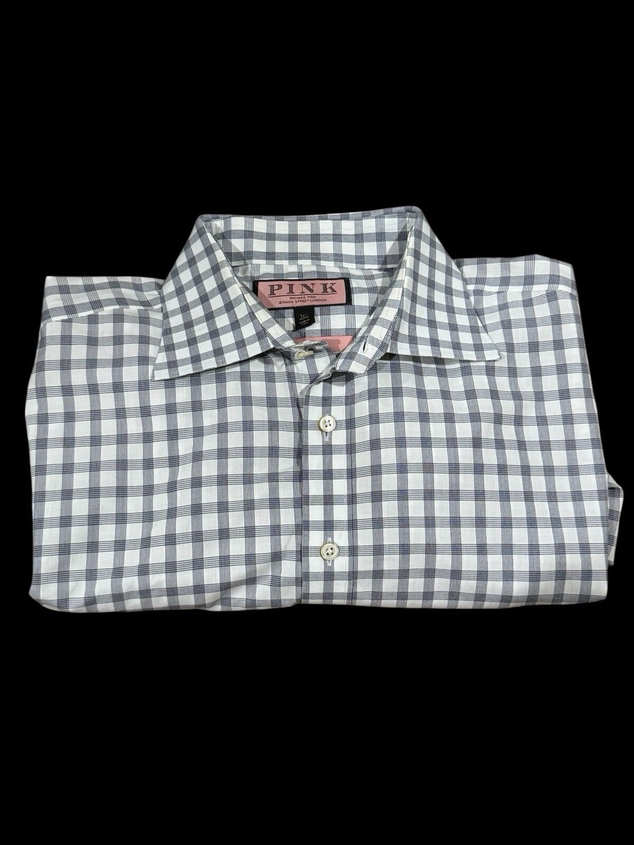 Thomas Pink Men's Dress Shirt 16.5, 42cm Slim Fit Made In India | eBay
