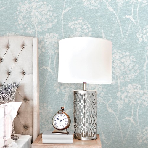 Brewster 2811-24576 Advantage Carolyn Light Blue Dandelion Wallpaper Light Blue - Picture 2 of 3