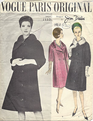 1961 Vintage Vogue Nähen Muster B40 Mantel (1342) Von Jean Desses