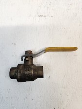 600 WOG 1/2" Brass Ball Valve YELLOW HAND Solder Sweat