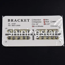 1 Pack Dental Orthodontic Metal Bracket Mini Roth Slot 022 3 4 5 With Hooks New
