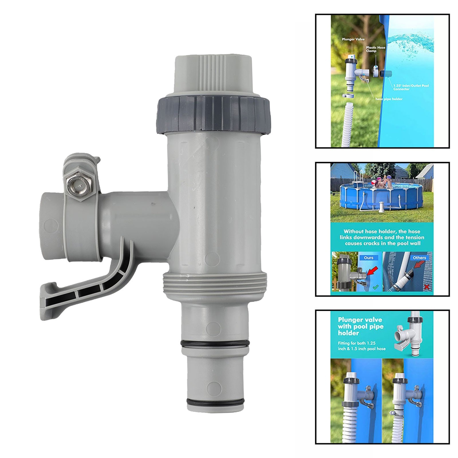 Kit adattatore tubo piscina a prova di perdite compatibile con per piscine fuori