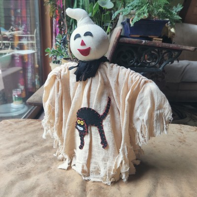 Halloween Ghost Weighted Plush Figurine Spider Black Cat 14.5'' Delton Poseable