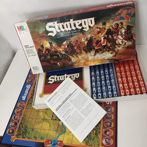 Vintage Stratego 1986 Board Game Milton Bradley Battlefield Strategy Complete