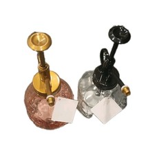 2 Empty Pump Bottles Soap dispenser vintage Glass Style