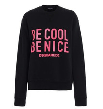 Dsquared2 Be Cool Be Nice Sweatshirt Black Graphic M Italy Designer Streetwear