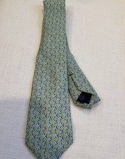Vineyard Vines Tie Boys Youth Green Star Fish Geometric 100 Silk Necktie USA