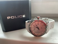  Police Men's Watch White Strap