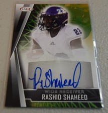 2022 SAGE Artistry Rashid Shaheed Autograph Football Trading Card A-RS