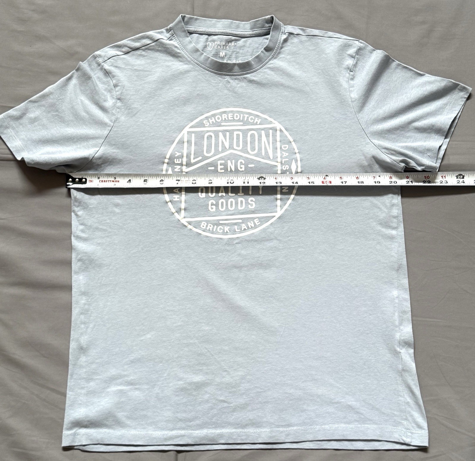 Men’s Primark London Shoreditch Light Blue Graphic T-Shirt Size Medium image 4