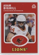 2016 Upper Deck CFL O-Pee-Chee Retro Blank Back Adam Bighill 0h1