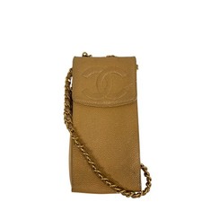 Chanel Mobile Phone Case Chain Shoulder Chain Shoulder Coco Mark Caviar Skin...