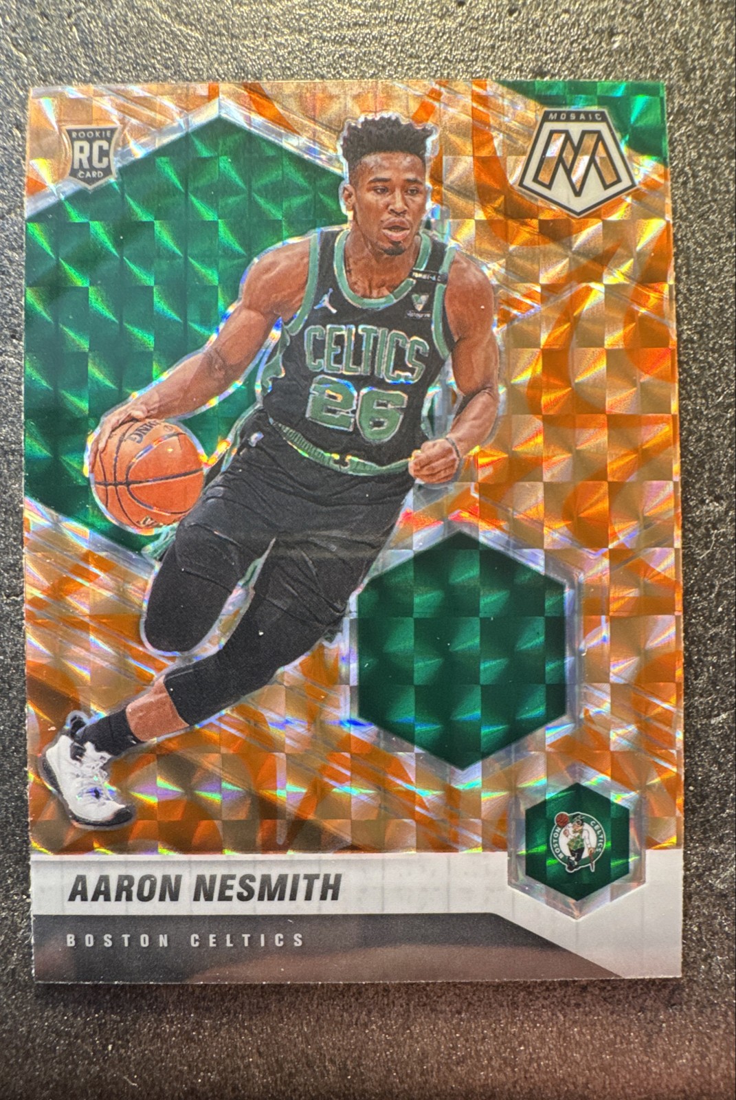 2020-21 Panini Mosaic - Rookie Aaron Nesmith #227 Reactive Orange Prizm (RC)