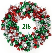 Hershey's Kisses Milk Chocolate Christmas Candy 2 LBS Bag FREE SHIPPING