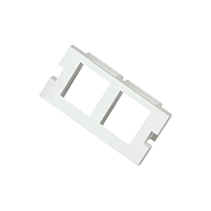 Cablenet 25x50mm Keystone Flat Adaptor 2 Port White