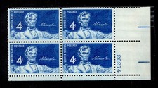 Abraham Lincoln  Plate Block