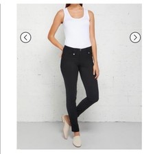 ANATOMIE BLACK LUXURY SKINNY FITTED ANKLE TRAVEL UTILITY MOTO M MINIMALIST PANT