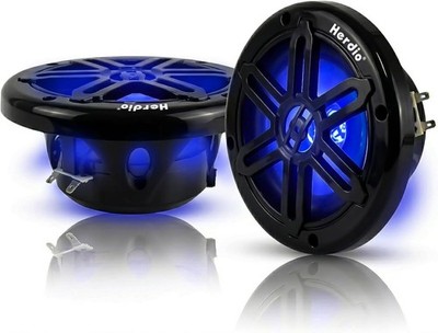 Herdio 5.25'' Marine Speakers 250W IP66 w/t Blue LED Light for Boats, ATVs, UTVs