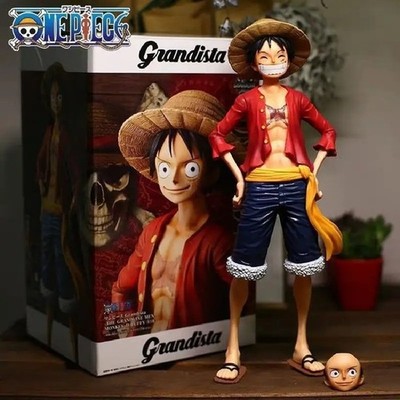 One Piece Monkey D. Ruffy-Luffy Figur 28cm. Drei Formen Gesichtswechsel Ohne Box