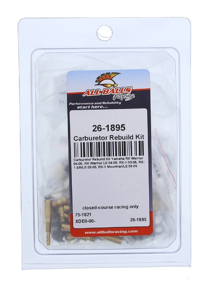 All Balls Carburetor Rebuild Kit 26-1895 for Yamaha RX-1 03-05 RX-1 ER/LE 03-05 - Image 4 of 4