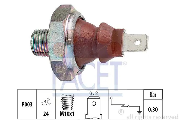 Interruttore pressione olio 7.0007 FACET per ALFA ROMEO 75 90 155 164 SPIDER 33