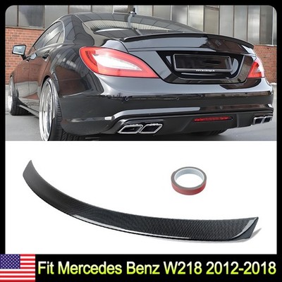 For Mercedes Benz W218 CLS550 CLS63 2012-2018 Carbon Look Rear Spoiler Wing Lip
