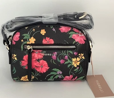 Fiorelli Crossbody Black Bag floral New With Tags ⭐️£55