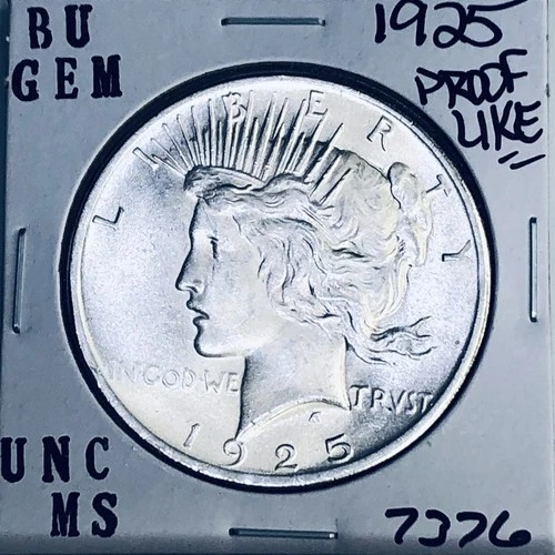 1925 P BU GEM PEACE SILVER DOLLAR UNC MS+++ U.S. MINT RARE COIN 7376