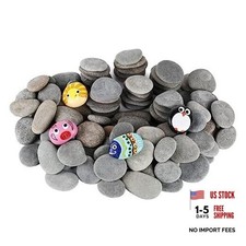 100Pcs Rocks for Painting Bulk, 2"-3" Painting River Rocks, Flat 2-3in -100pcs
