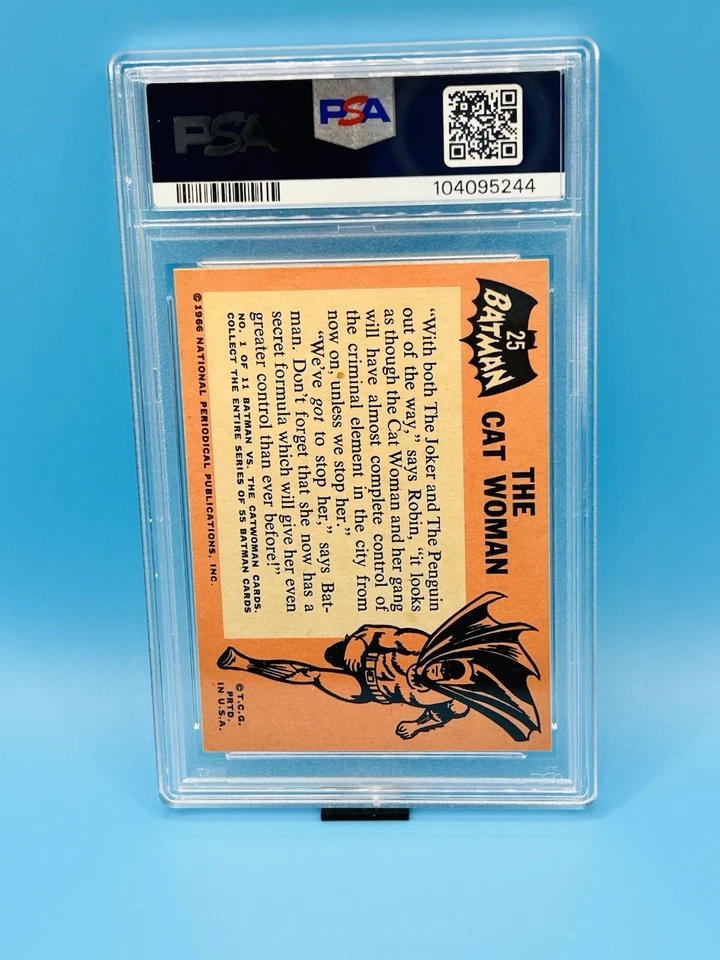 1966 Topps Batman Black Bat #25 The Cat Woman PSA 8 NM-MT - Image 2 of 3