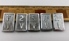 Victor Vending Gumball or Peanut Machine Price Plate 1, 2, 5, 10, 25 Cent U Pick
