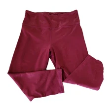 Zyia Active Shimmer Legging Women Size 14-16 Berry Pink Red Cropped