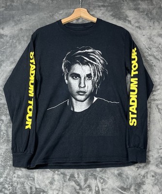 Justin Bieber Stadium Tour Longsleeve Shirt 2017 Merchandise Schwarz Größe S