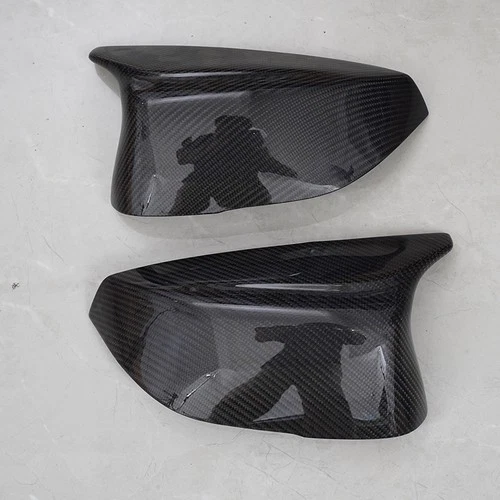 Real Carbon Fiber Side Mirror Cover Cap Assemblies For 2014~18 INFINITI Q50 Q60
