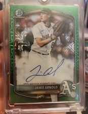 🔥 2025 Jamie Arnold Bowman Draft Mojo Green Auto /99 #BMA-JA Color Match 🔥 