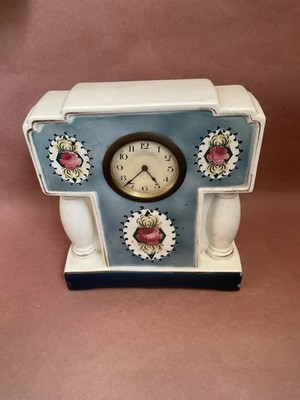 Absolutely Gorgeous Antique Porcelain Mantle Clock Not Sure If Works