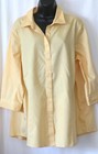 COLDWATER CREEK Yellow No Iron VNck Blse 54 In Chst 30 In Lng Sz 3X (24) EXC