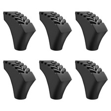 6Pcs Trekking Poles Tips Hiking Accessories - Cane for 0.43", Black