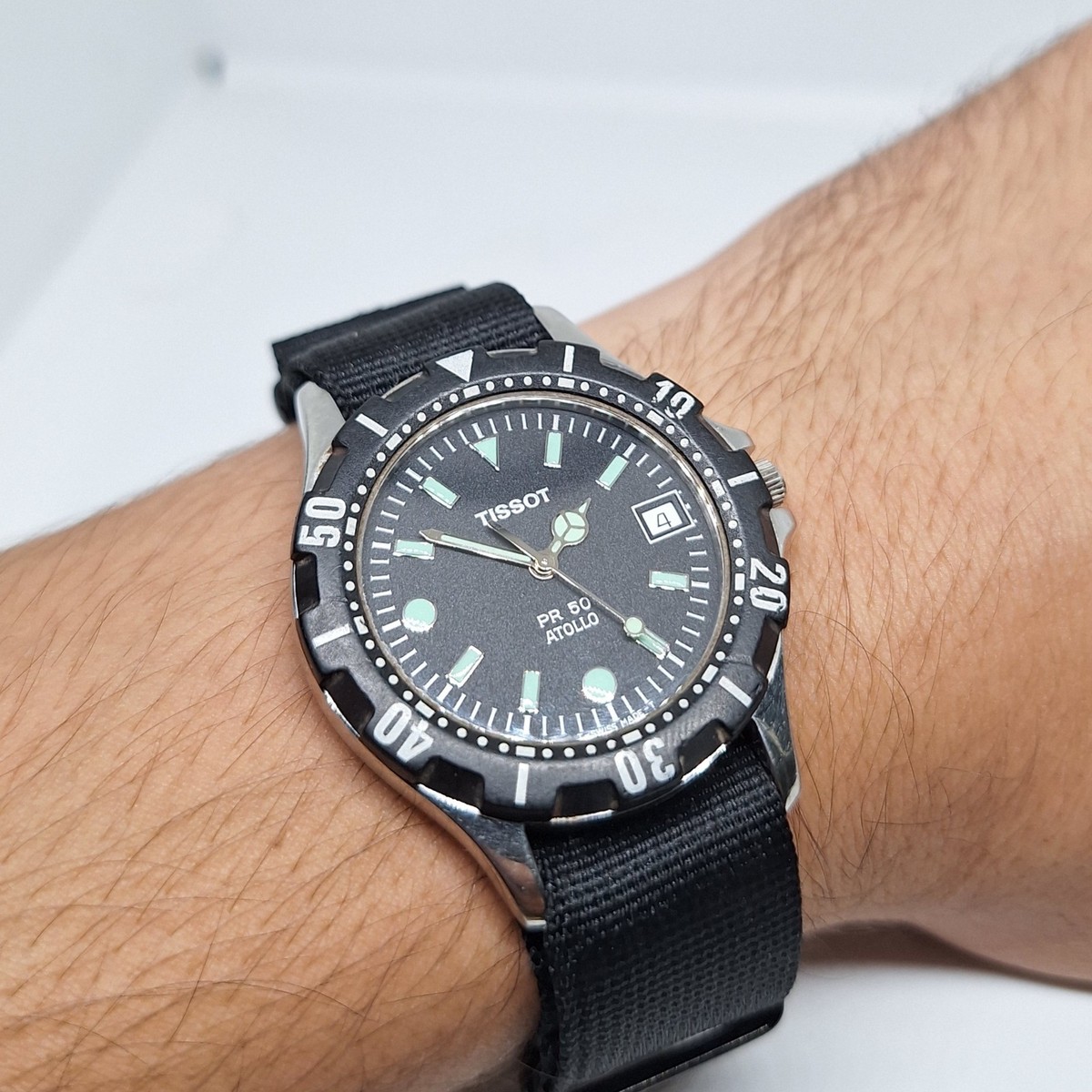 TISSOT PR 50 Atollo Vintage Diver Watch 37mm Reference J185/285K